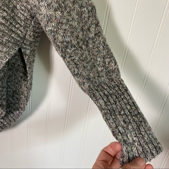 Lea & Nicole Gray Tweed Cowl Neck Sweater Oversized Size Small - Picture 4 of 11